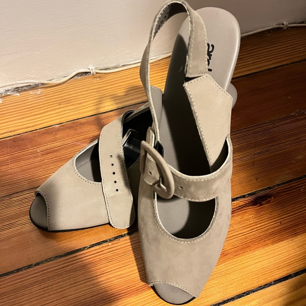 Size 6 Arche Heriac Nubuck Dble Cuir Grigio Latex Noir Shoe